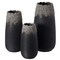 Uniquewise Contemporary Black Table Vase with Dripping Crystal Look and Scalloped Opening Design, PK 3 QI004358.3 - alternate 4